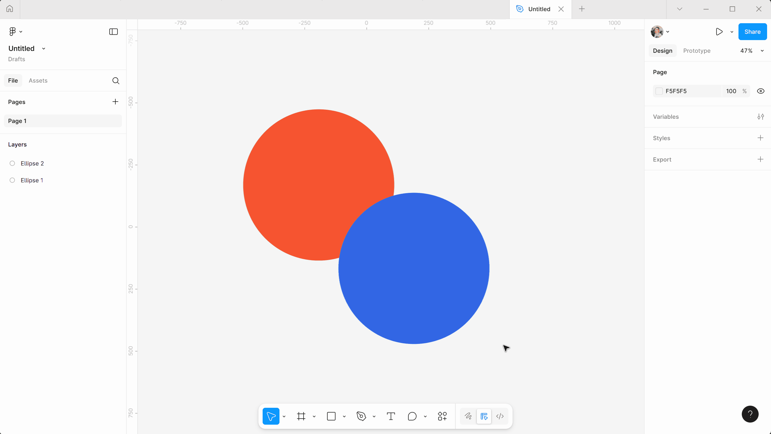 Grouper des éléments dans Figma