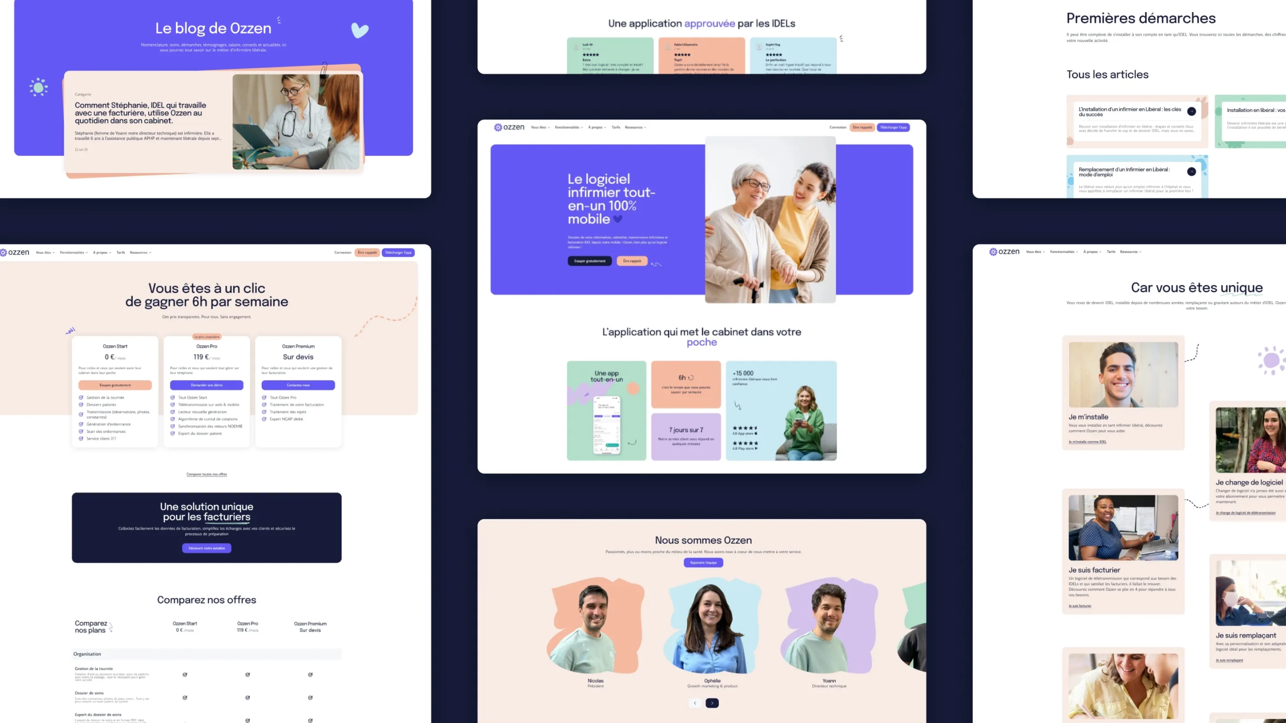 ozzen site web logiciel infirmier