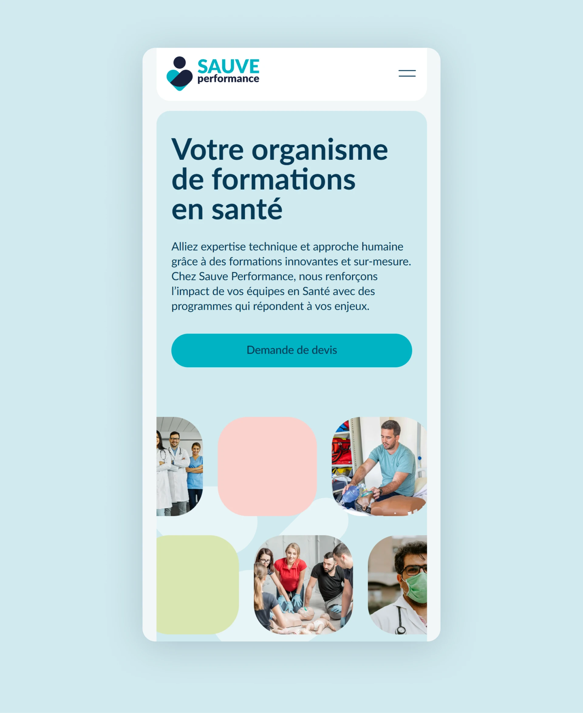 Sauve Performance site web responsive