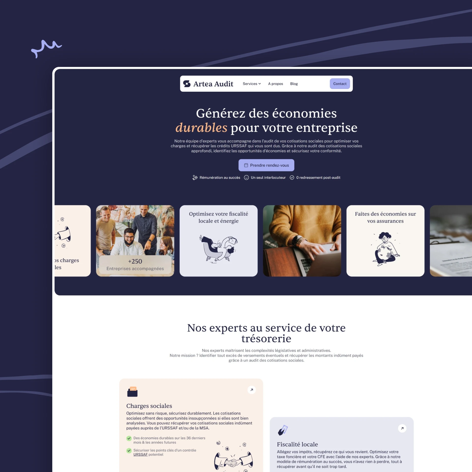 Artea Audit site web moderne Elementor