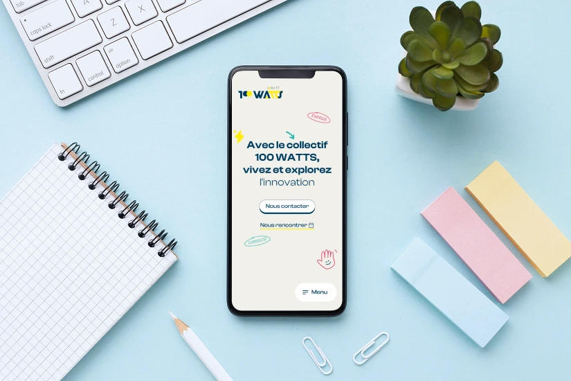 collectif 100 watts site web responsive